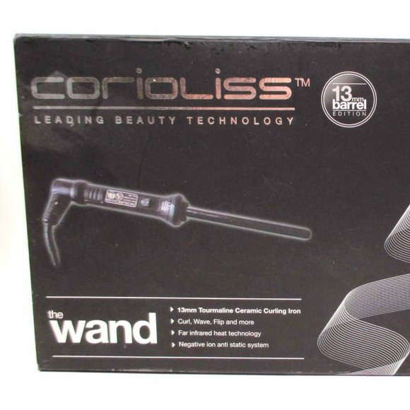 Corioliss  "The Wand" 13 mm Barrel Black Tourmaline Ceramic Curling Iron / Wand - Picture 1 of 3